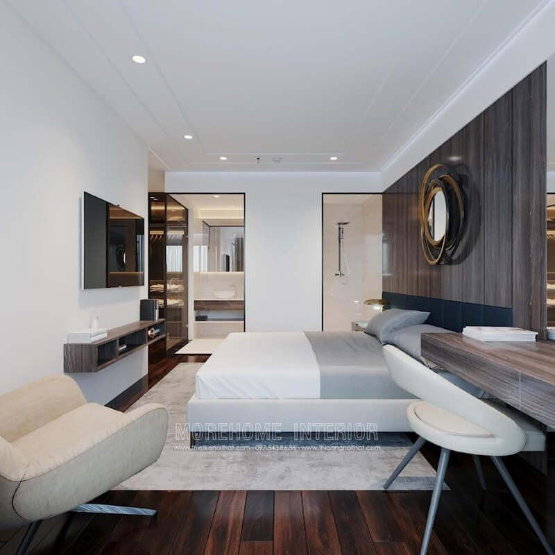 Lựa chọn giường ngủ bọc nỉ tại phòng ngủ của bố mẹ